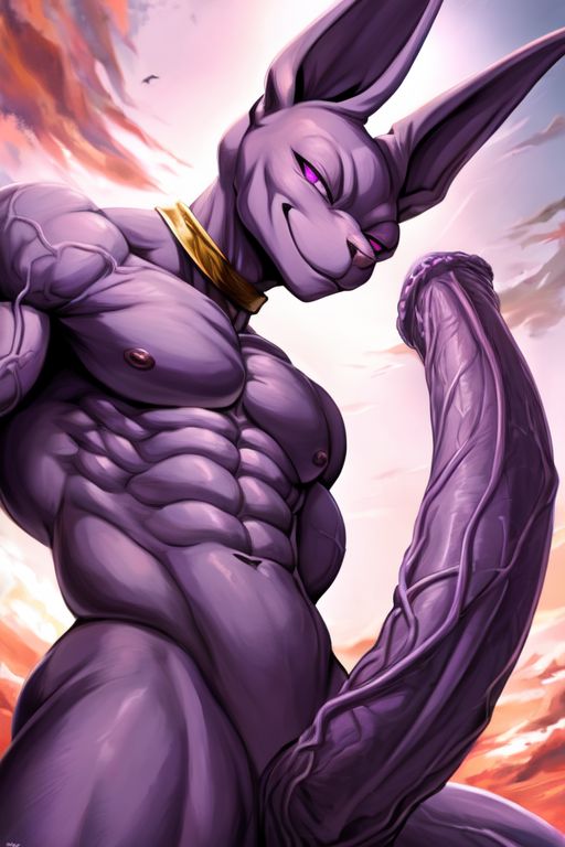 ai_generated beerus big_balls big_penis excessive_size long_penis veins_on_dick veiny_penis