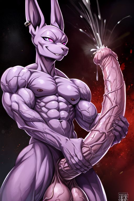 ai_generated beerus big_balls big_penis excessive_size long_penis veins_on_dick veiny_penis