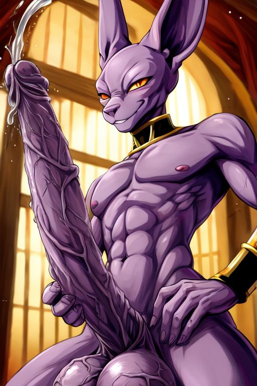 ai_generated beerus big_balls big_penis cocky69 cum dragon_ball_super excessive_size hyper_penis long_penis muscular veins_on_dick veiny_balls veiny_penis