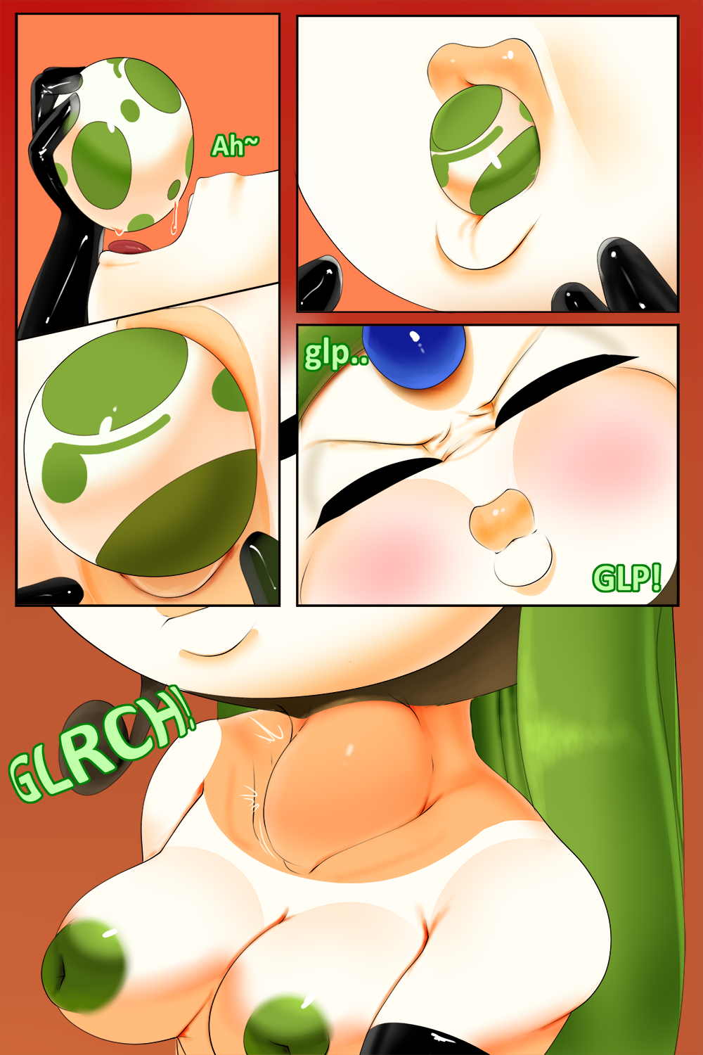 1girls 2016 anthro_only blush breasts bulge cleavage eating egg egg_swallowing hi_res legendary_pokemon lips meloetta neck_bulge nintendo nipples open_mouth pokemon puffed_cheeks puffy_nipples swallowing text theboogie video_games voluptuous vore