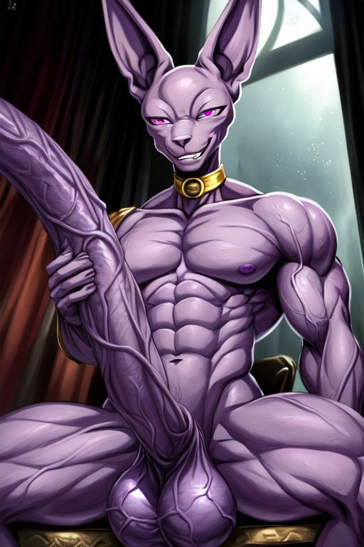 ai_generated beerus big_balls big_penis cocky69 dragon_ball_super excessive_size hyper_penis long_penis muscular veins_on_dick veiny_balls veiny_muscles veiny_penis