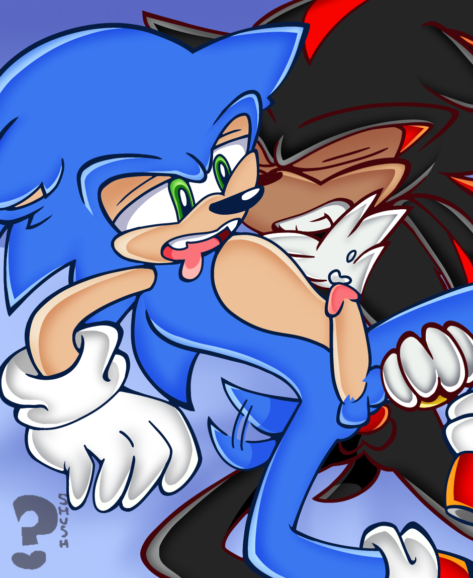 black_fur blue_fur furry gay gay_anal gay_sex green_eyes male male_only red_eyes shadow_the_hedgehog sharp_teeth sonadow sonic_(series) sonic_the_hedgehog sonic_the_hedgehog_(series) style_imitation uekawa_style