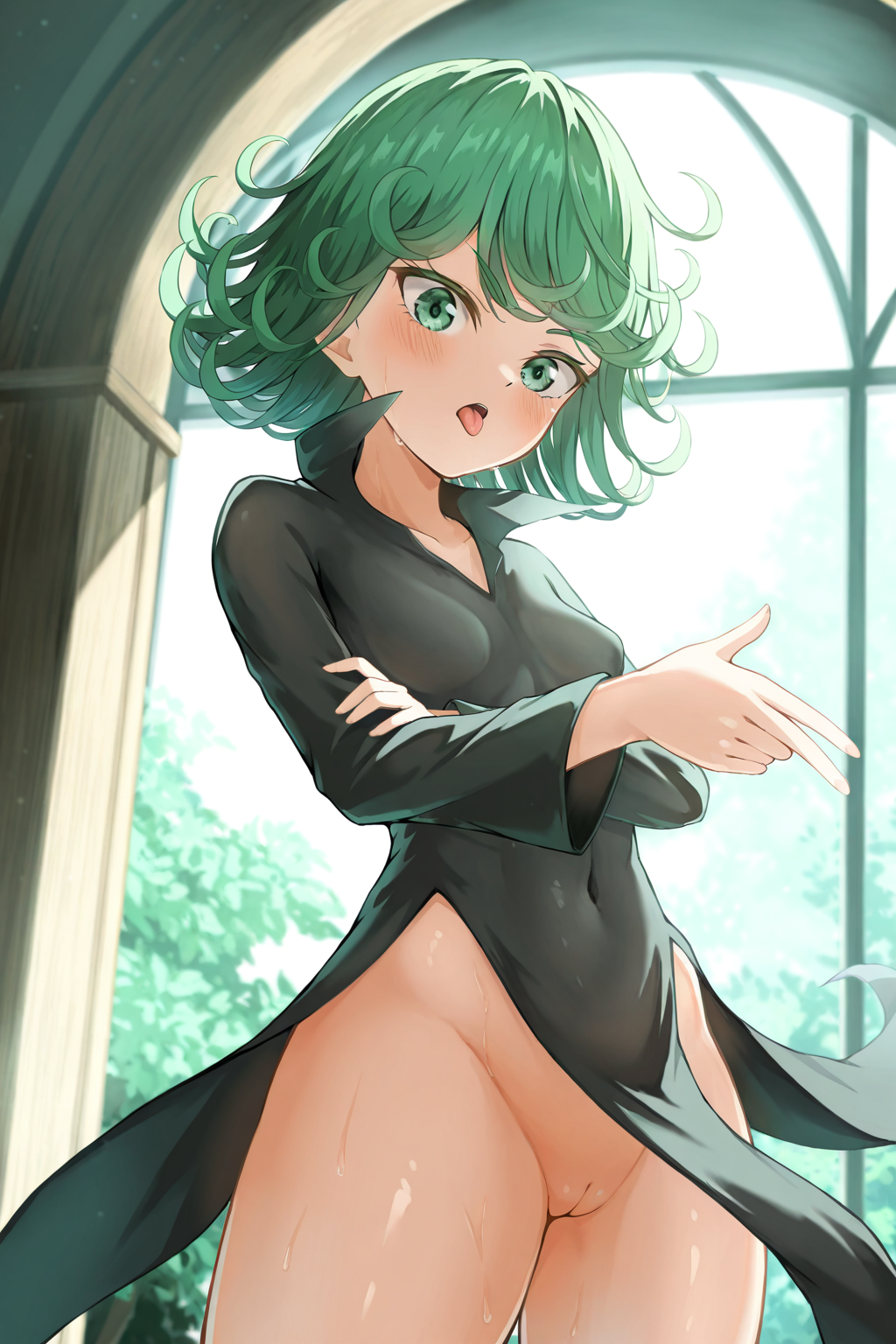 ai_generated green_eyes one-punch_man pussy tatsumaki tensor.art tensor_art uncensored