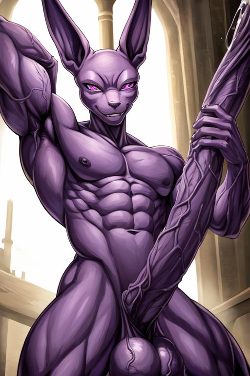 ai_generated beerus big_balls big_penis cocky69 dragon_ball_super excessive_size hyper_penis long_penis muscular veins_on_dick veiny_balls veiny_muscles veiny_penis