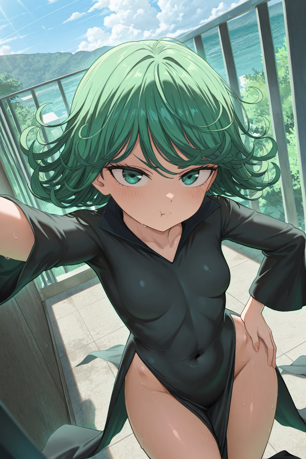 ai_generated green_eyes one-punch_man tatsumaki tensor.art tensor_art