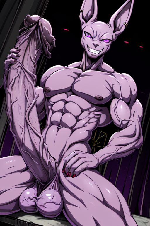 ai_generated beerus big_balls big_penis clenched_teeth cocky69 dragon_ball_super excessive_size holding_penis hyper_penis long_penis muscular veins_on_dick veiny_balls veiny_muscles veiny_penis