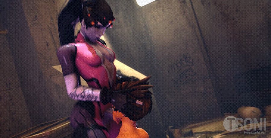 3d, animated, balls, balls deep, big breasts, black hair, blizzard entertainment, blue balls, blue hair, blue penis, blue skin, bodysuit, breasts, british, brown hair, cleavage, deepthroat, dickgirl, erection, european, fellatio, female, futa on female, futanari, gif, head grab, headgear, intersex, irrumatio, kneeling, large breasts, large penis, long hair, no gag reflex, oral, overwatch, penis, short hair, source filmmaker, throat fuck, throat pounding, tracer, tsoni, uncensored, video games, white background