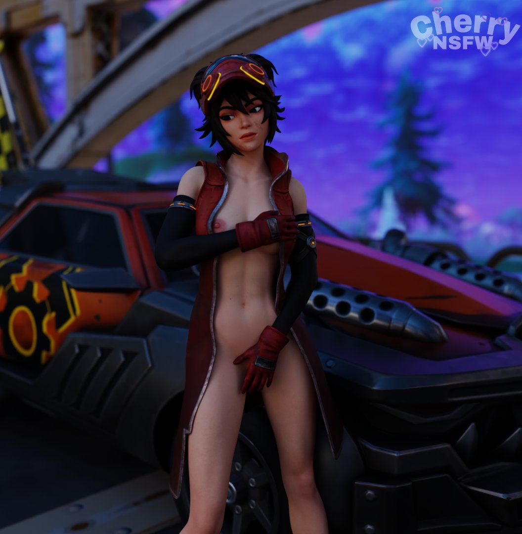 cherrynsfw covering_self female fortnite jacket nude the_machinist_(fortnite)