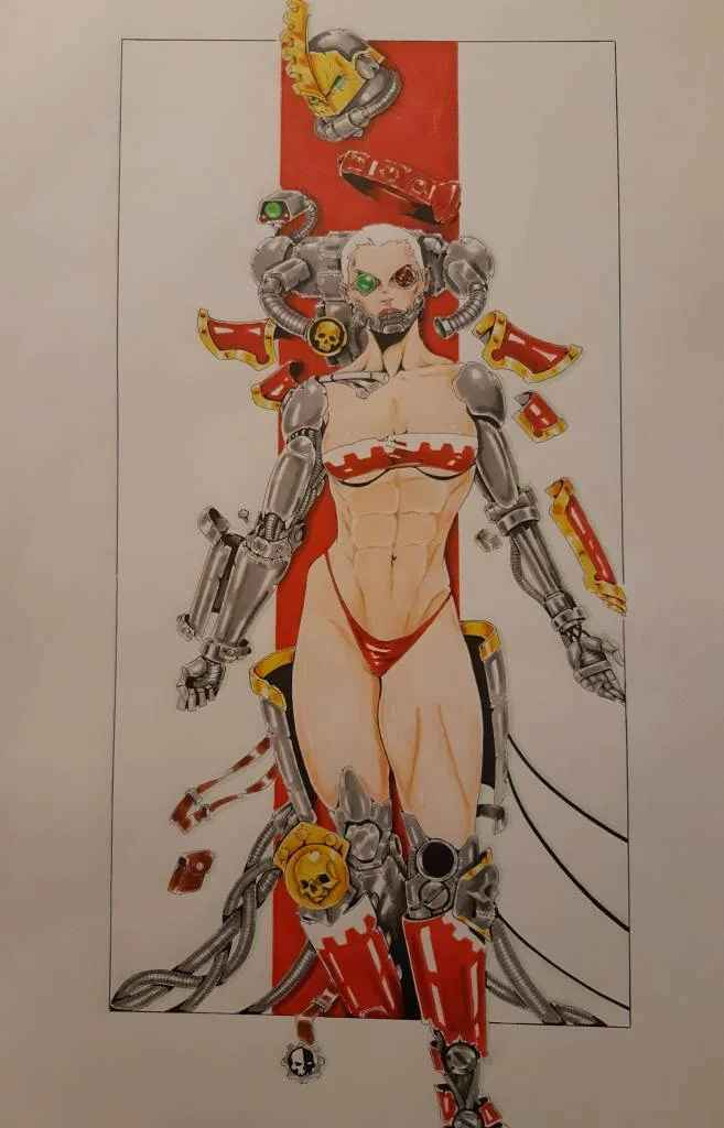 1girls adeptus_mechanicus aurion_(artist) female female_only imperium_of_man muscles muscular_female skitarii solo solo_female warhammer_(franchise) warhammer_40k