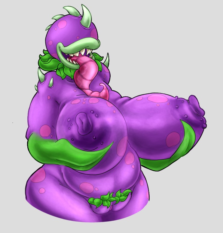 , 1girls, anthro, anthrofied, ass, chomper (pvz), electronic arts, female, flora fauna, long tongue, mapuliart, plant, plant humanoid, plantie, plants vs zombies, plants vs. zombies, popcap games, sharp teeth, teeth, thick thighs, venus body, video game character, video games