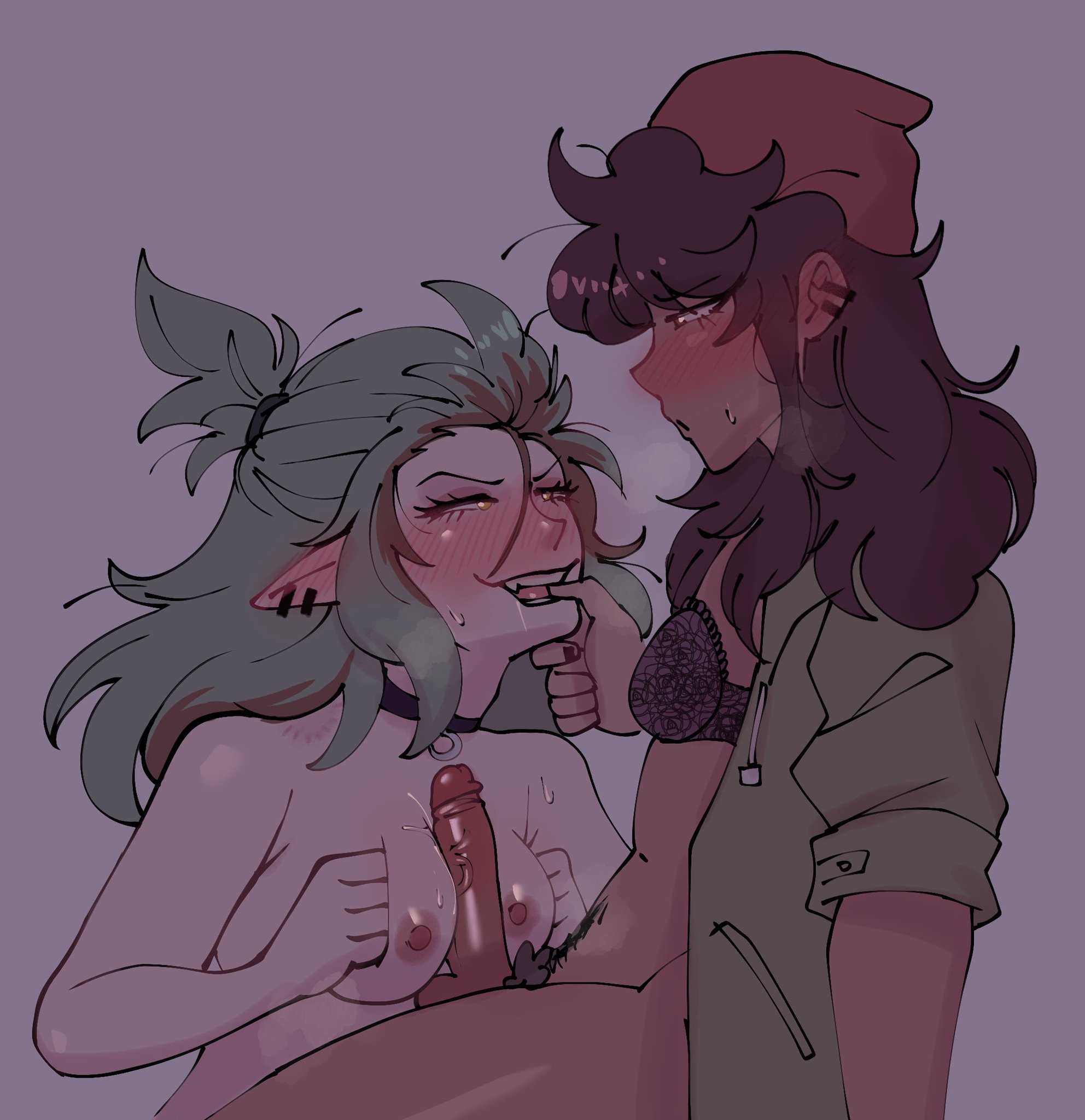 amity blight, amity blight (beta), futanari, jontainaka, lesbian, luz noceda, luz noceda (beta), no watermark, paizuri, tagme, tagme (artist), the owl house, yuri
