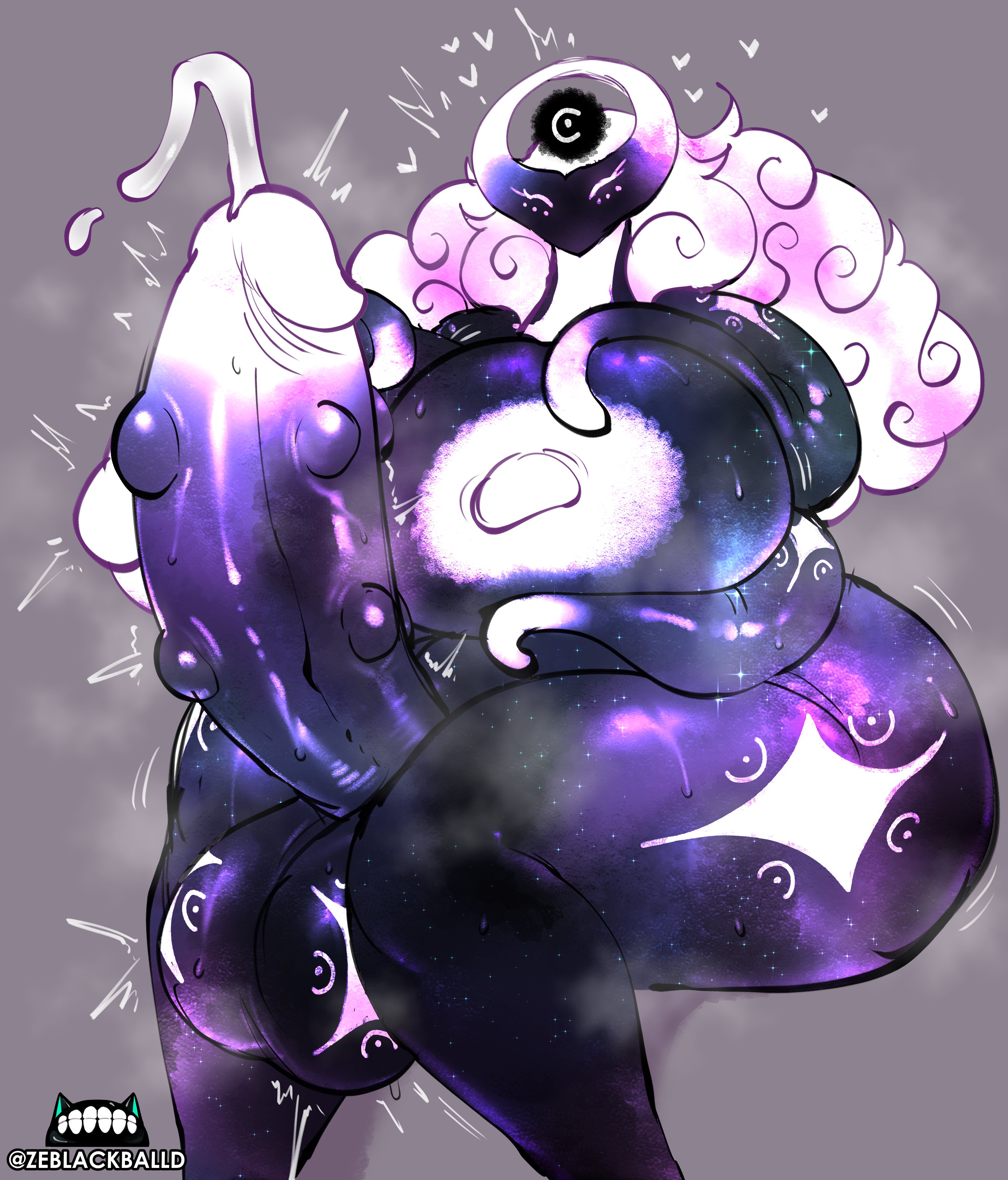 1futa, absurdly large cock, big, big breasts, big penis, cum, dickgirl, futanari, huge breasts, large breasts, large penis, nude, nude female, original, original character, the essence (zeblackballd), thick thighs, ze blackball.d, zeblackballd (artist)