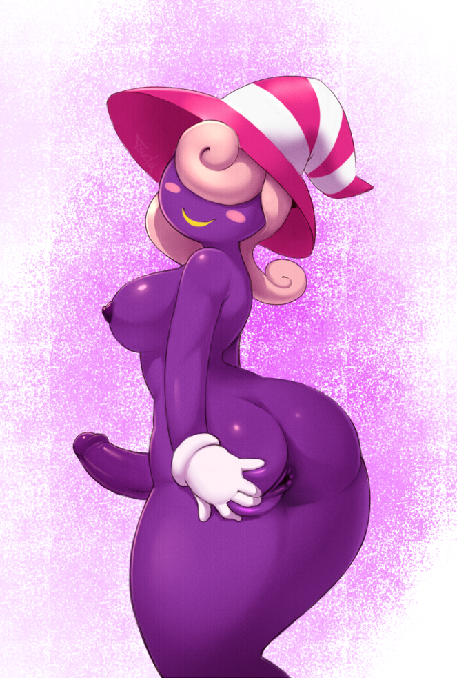 1futa, anus, areola, breasts, dickgirl, erection, futa only, futanari, hair, hair over eyes, hat, headgear, intersex, lipstick, mario (series), nintendo, nipples, nude, paper mario, paper mario: the thousand-year door, penis, pink hair, presenting, presenting anus, shadow siren, smile, solo, spread anus, spreading, tsudanym, video games, vivian (paper mario), wide hips