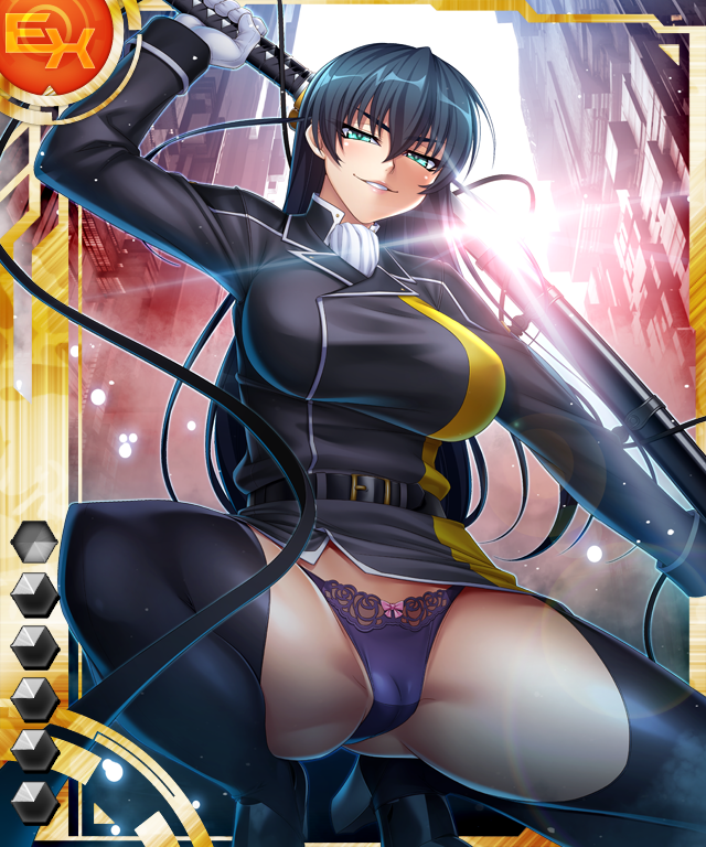 blue_hair female igawa_asagi igawa_asagi_(clone) kagami_hirotaka katana taimanin_asagi_battle_arena taimanin_asagi_battle_arena_all_card_gallery