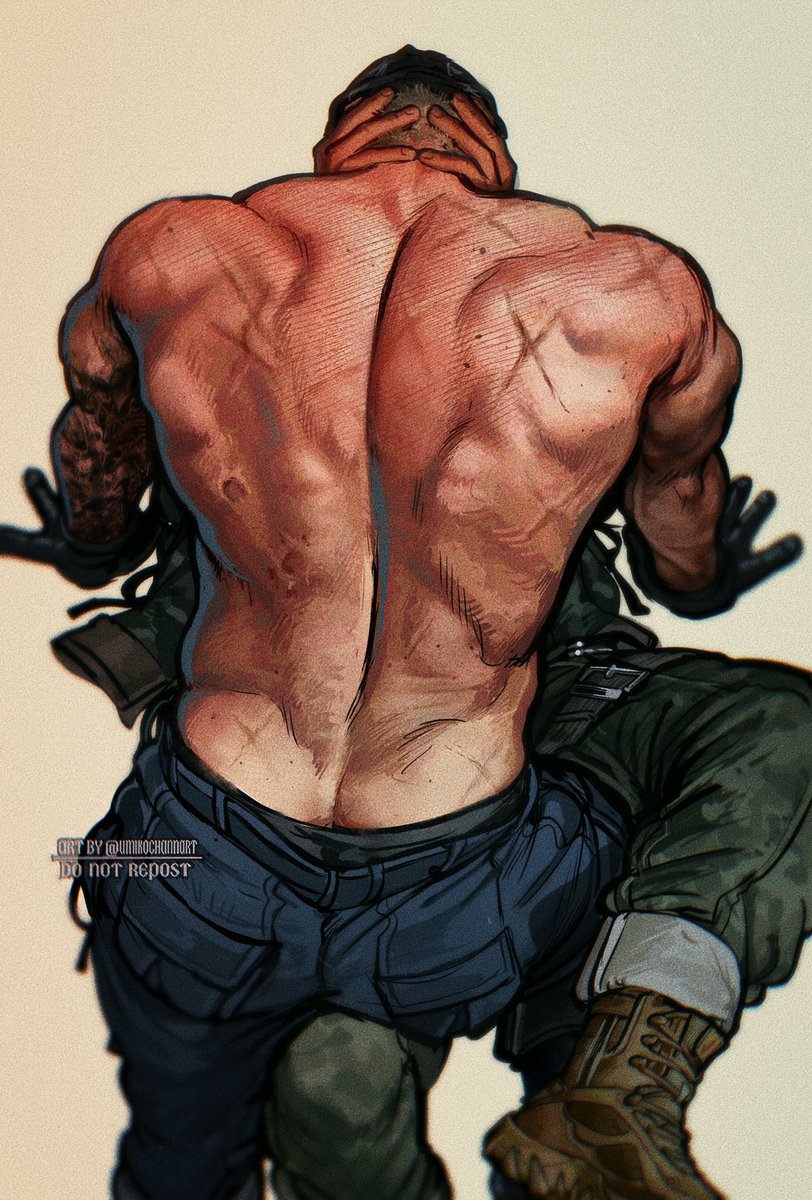 ass crack, back view, boots, call of duty, call of duty modern warfare 2 (2022), gay male, ghost (modern warfare 2), john mactavish, male, male focus, male only, male/male, masked, masked male, military, mlm, muscles, simon riley, soap (modern warfare 2), umikochannart