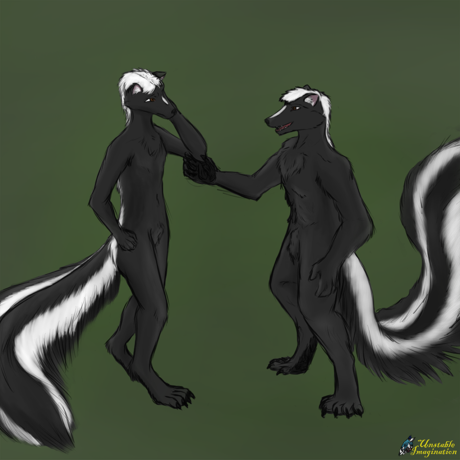 furry male male_only mammal merging skunk unstableimagination