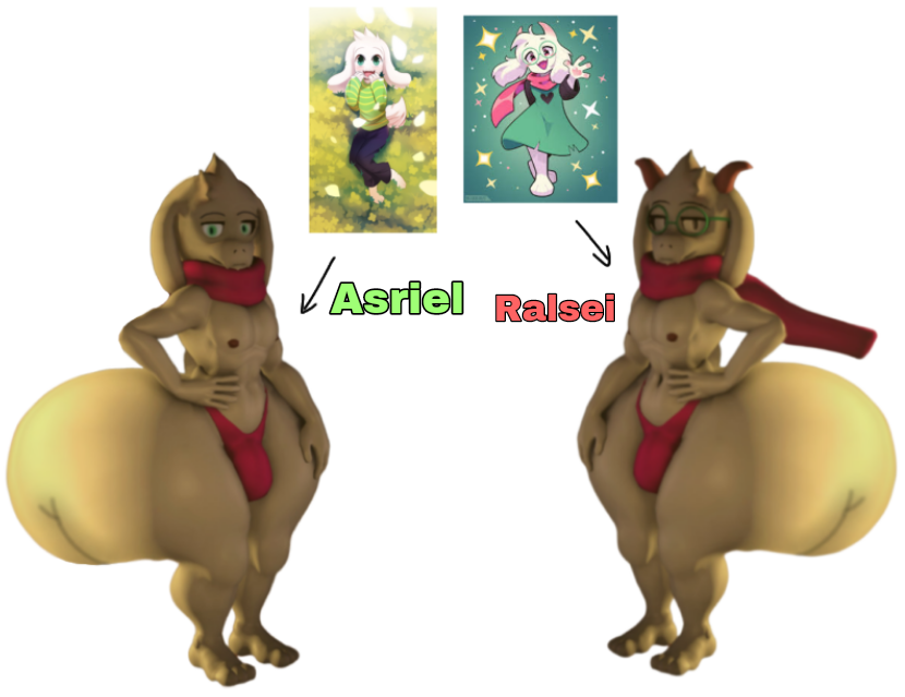 1boy 2024 3d asriel asriel_dreemurr ass big_ass big_butt deltarune deltarune_chapter_2 edit eyes fat_ass fat_butt femboy green_eyes huge_ass male pink ralsei ralsei_(deltarune) ralsei_with_white_fur sonkid450 undertale undertale_(series) white_skin