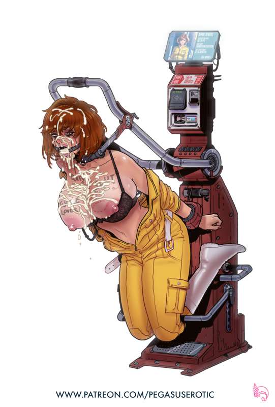 1girls, april o'neil, body writing, bondage, bound, cum, female, female only, femsub, free use, gag, gagged, machine, open mouth, open mouth gag, pegasus (artist), predicament bondage, public use, red hair, redhead, ring gag, robot, ruined makeup, sex arcade, tagme, teenage mutant ninja turtles, tmnt, tmnt 1987, yellow jacket (clothing)