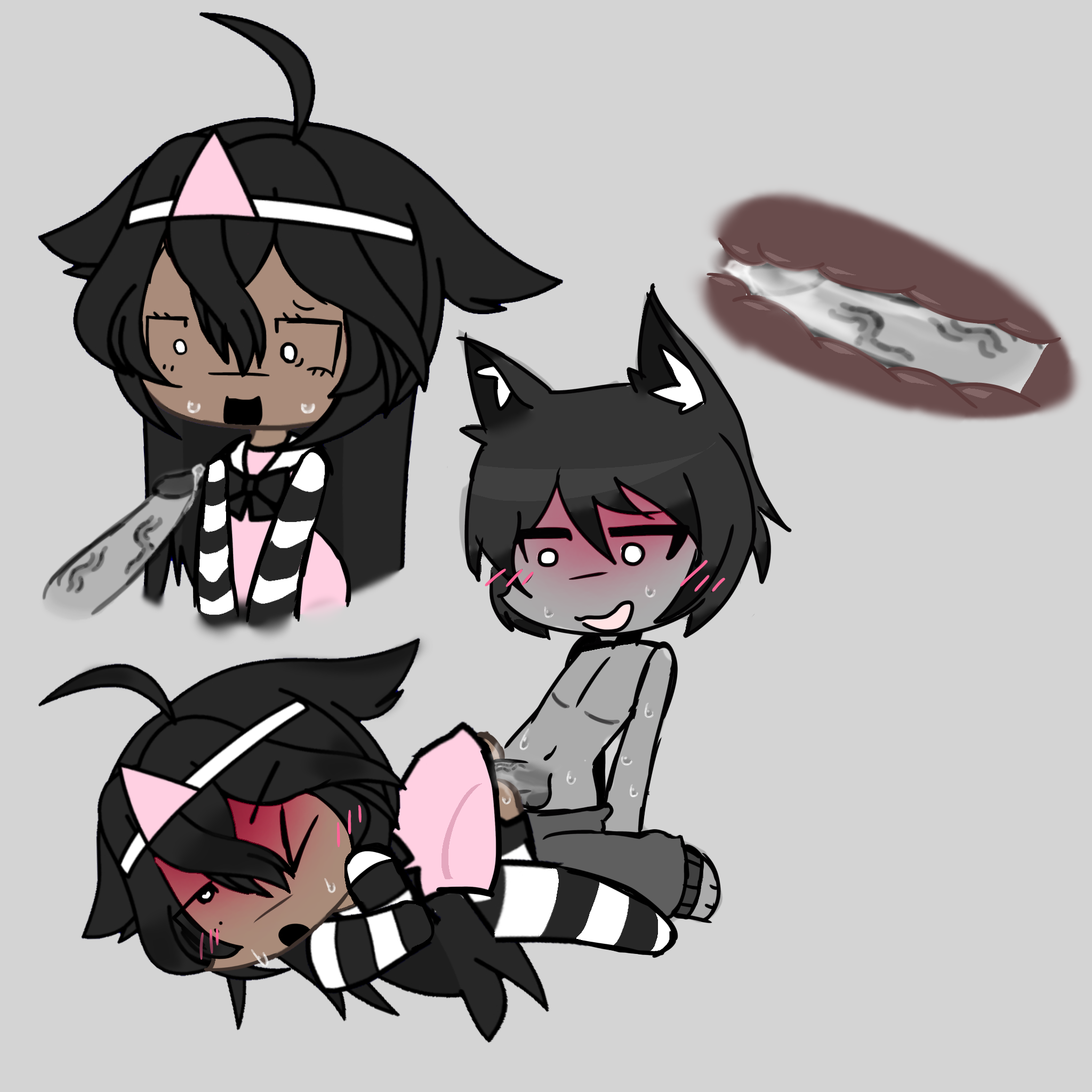 Gacha life hentai with bold expressions and provocative postures