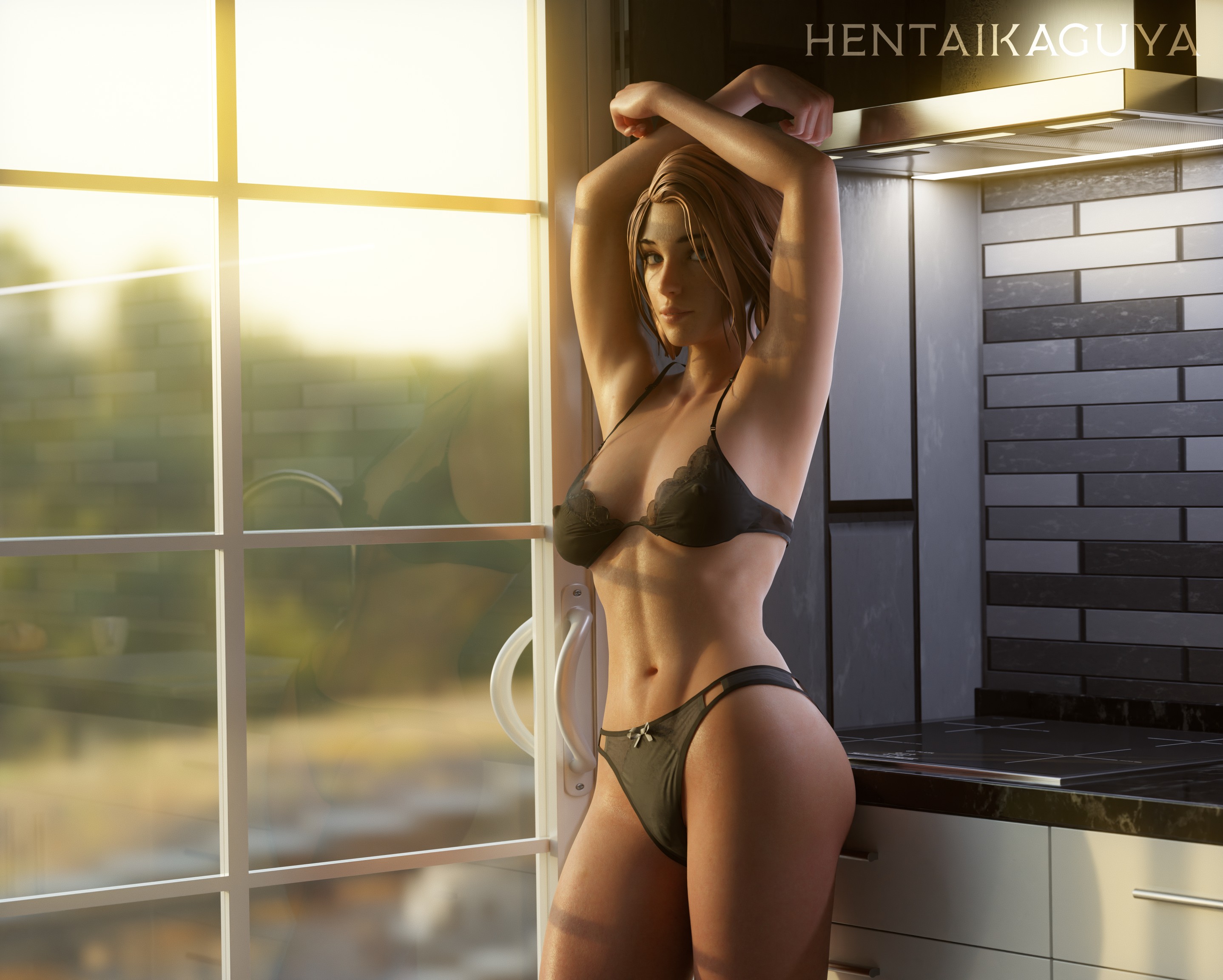 1girls, 2025, 3/4 view, 3d, blue eyes, bra, breasts, brown hair, covered breasts, curvaceous, curvaceous female, detailed background, erect nipples, erect nipples under clothes, female, female only, hentaikaguya, image set, indoors, kitchen, life is strange, lingerie, lingerie only, looking at viewer, max caulfield, maxine caulfield, medium breasts, medium hair, panties, solo, standing