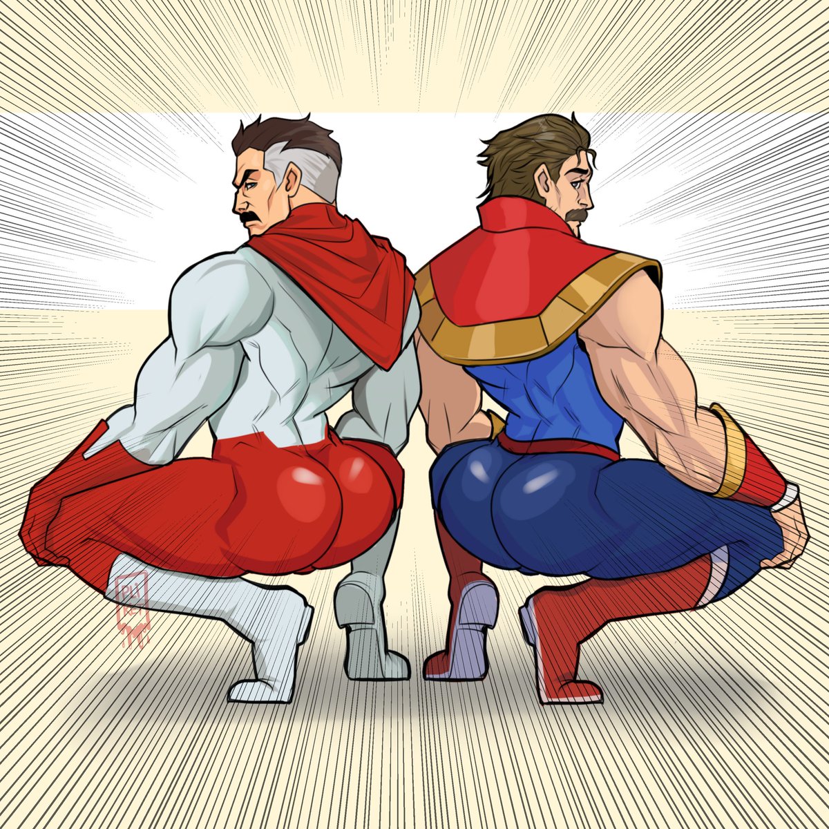 ass, bara, beard, big ass, broly culo, crossover, daddy, dilf, dispatch (game), gay, invincible, invincible (tv series), male, male only, moustache, muscular, muscular male, nolan grayson, omni-man, phenomaman, showing ass, tazapliket