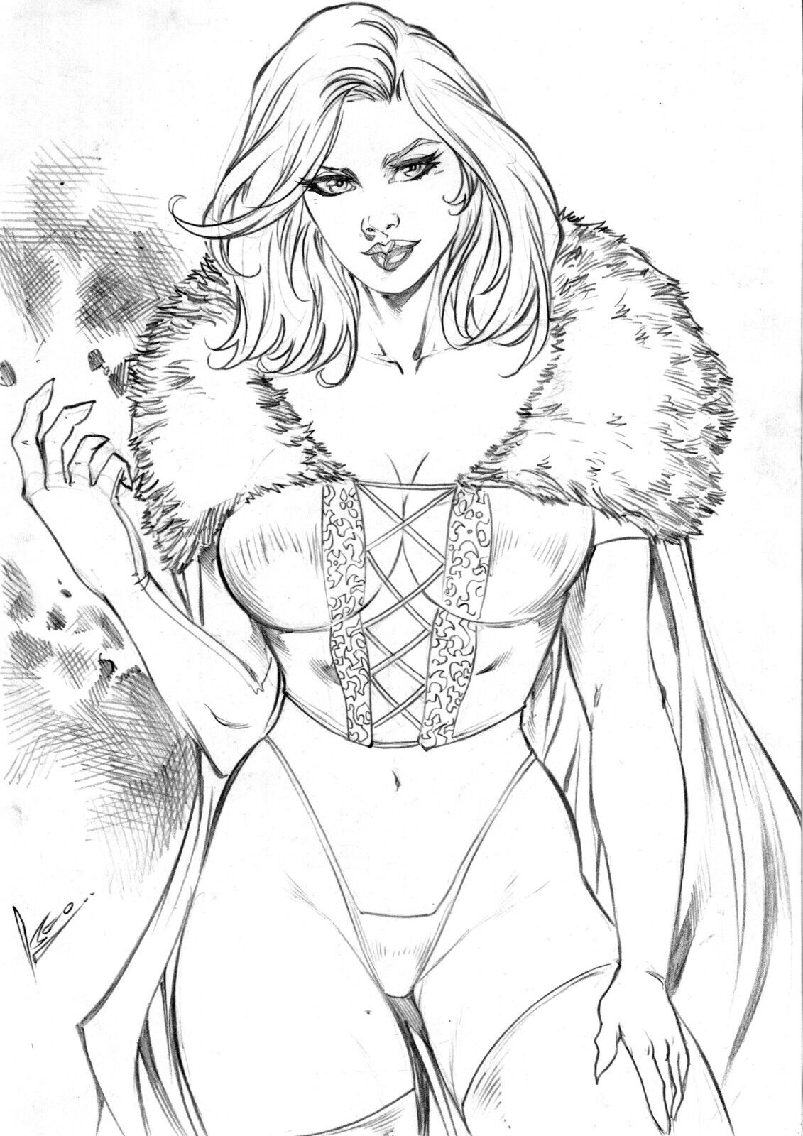 black_and_white cleavage corset ed_benes_studio emma_frost female female_only hellfire_club leo_matos marvel marvel_comics panties pussy_bulge white_queen x-men