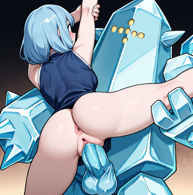 1girls ai_assisted ai_generated blue_hair breeding pokemon pokemon_(species) regice trainer