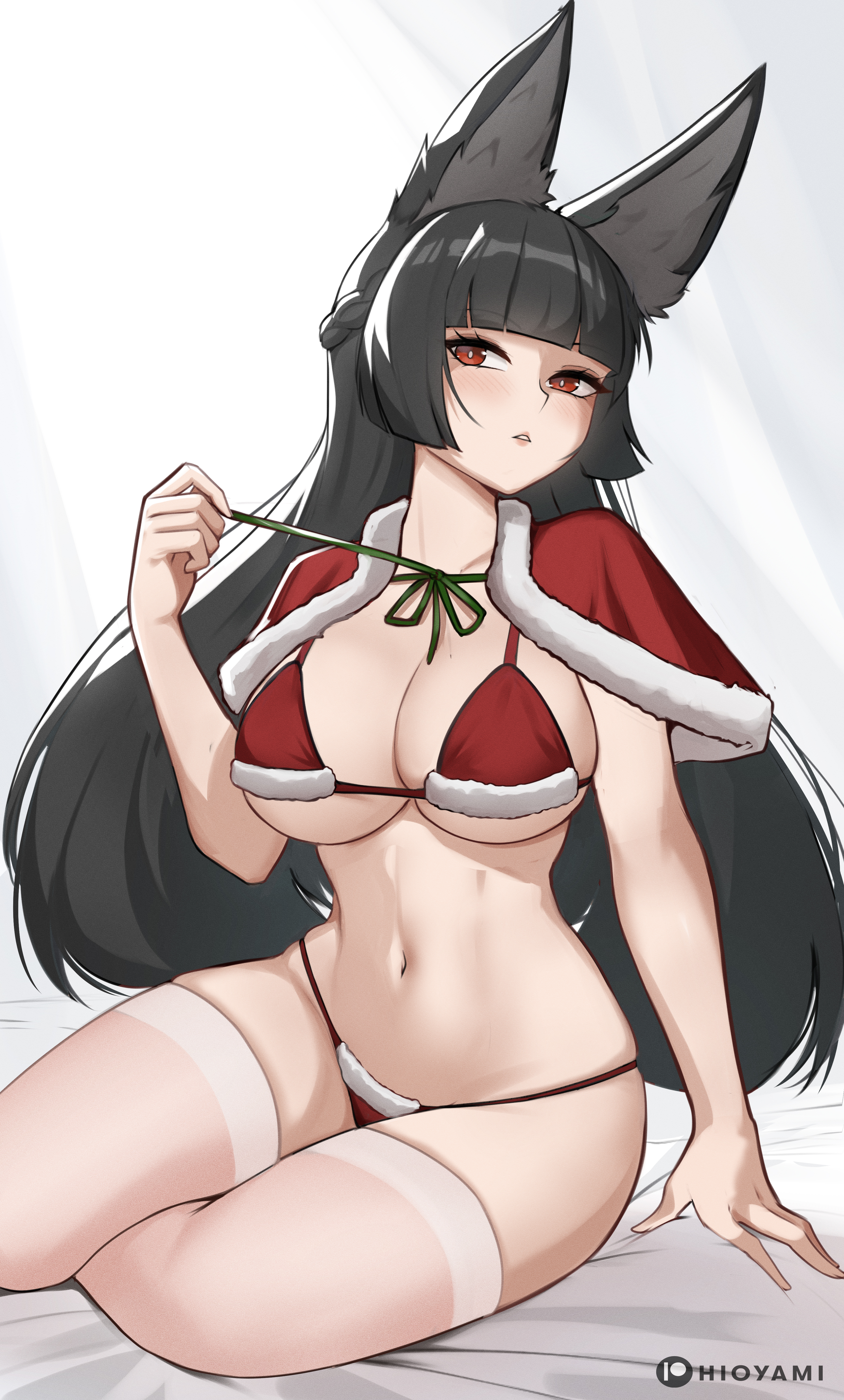1girls, big breasts, blush, blushing at viewer, breasts, curvaceous, curvy, curvy female, female, female focus, female only, hi res, highres, hioyami, hoshimi miyabi, huge breasts, large breasts, light skin, light-skinned female, long hair, looking at viewer, parted lips, slim waist, solo, solo female, solo focus, thick thighs, thighs, wide hips, zenless zone zero
