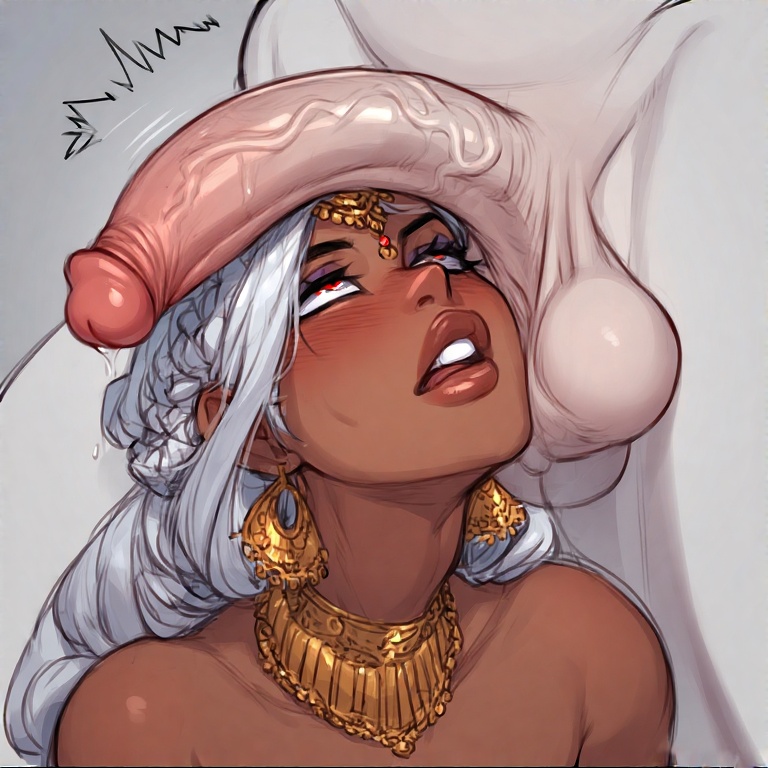 ai generated, blowjob, dark skin, dark-skinned female, female, kneeling, light skin, light-skinned male, looking up, loving it, male