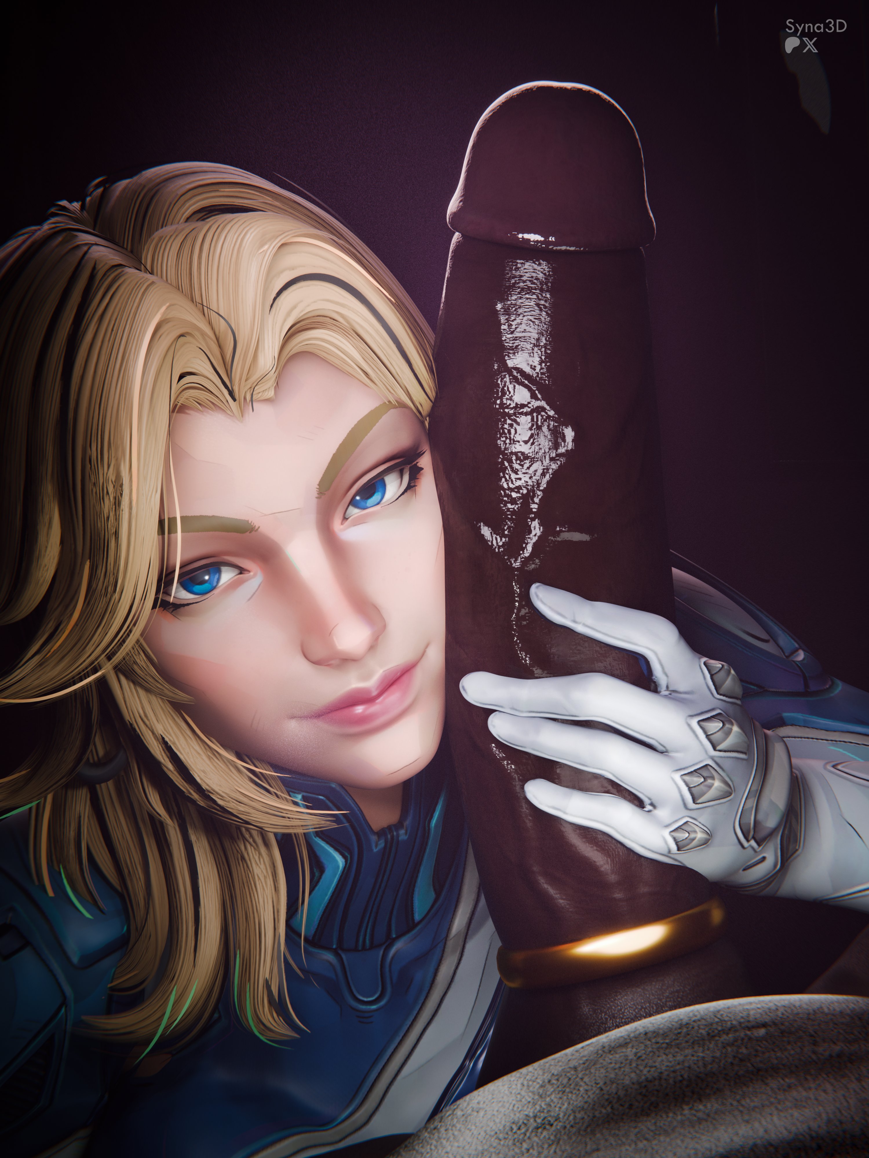 1boy, 1girls, 3d, 3d (artwork), big cock, big penis, blonde female, blonde hair, blonde-haired female, blue eyes, blue-eyed female, cheating, cheating wife, clothed, clothed female, clothed male, cock, cock ring, commission, dark skin, dark-skinned male, erect cock, erect penis, erection, fantastic four, female, female focus, imminent sex, interracial, invisible woman, invisible woman (marvel rivals), large cock, large penis, light skin, light-skinned female, male, married female, marvel, marvel comics, marvel rivals, penis, pov, sue richards, sue storm, syna, syna3d