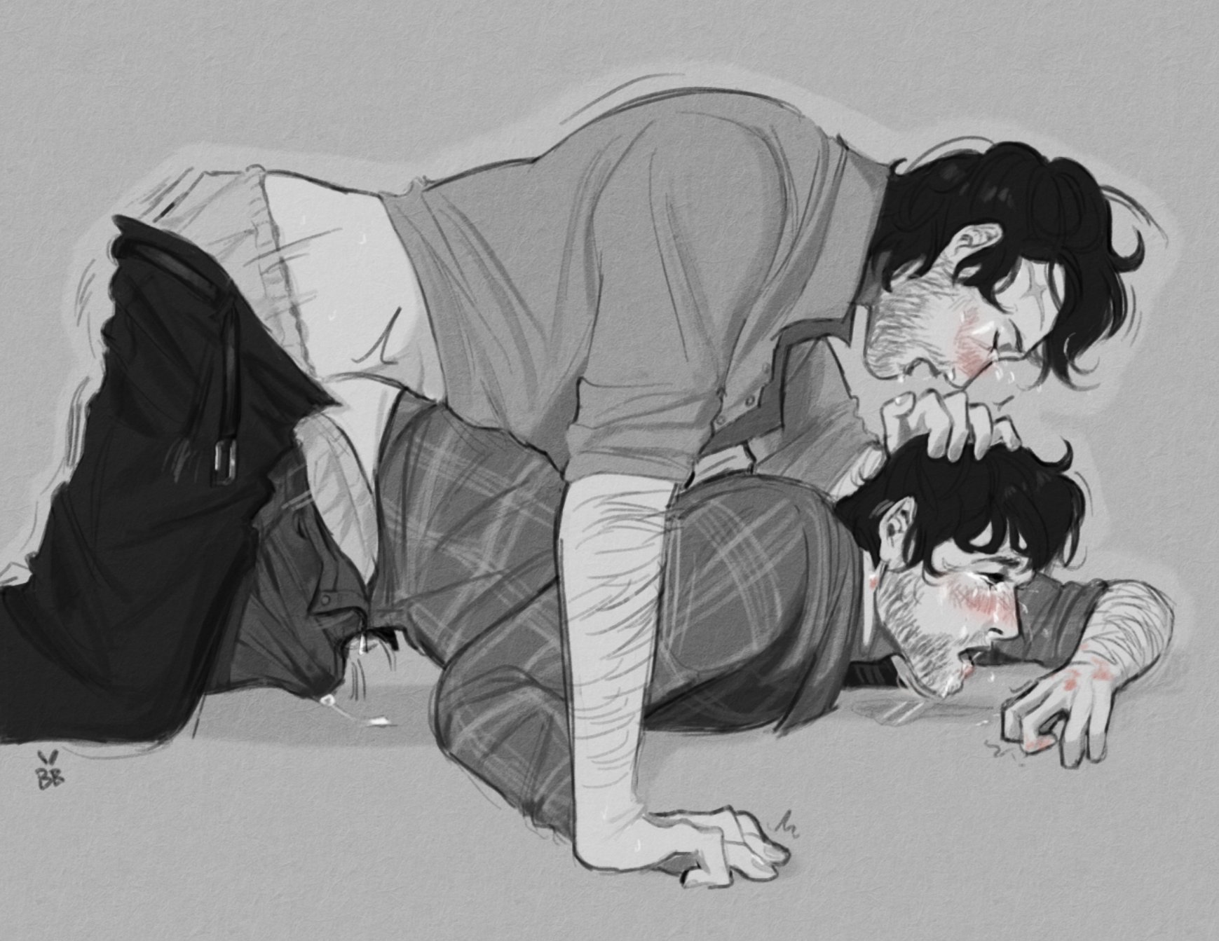  blood bunny, 2boys, anal, anal sex, clothed sex, drunk, drunk sex, floor sex, from behind, gay, gay sex, hannibal, male, penetration, selfcest, will graham, yaoi