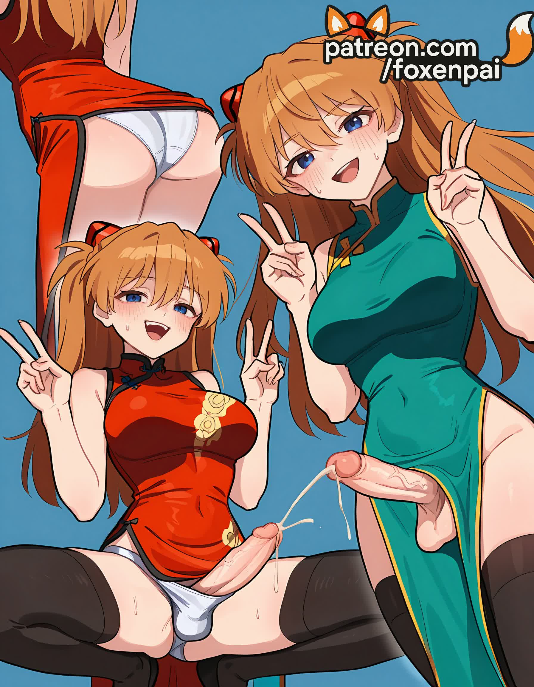 1futa 2025 ai_generated anus artist_name asuka_langley_sohryu average_breasts balls black_legwear blue_eyes blush bulge china_dress chinese_clothes clothing_aside cock condom_on_penis covered_navel crossdressing cum cum_string cum_while_penetrated dick double_v double_w dress dress_lift ejaculation erection erection_under_clothes exposed_anus female foreskin foxenpai futanari handsfree_ejaculation hi_res high_quality high_resolution highres huge_cock intersex large_penis large_testicles legs_apart legs_spread long_hair medium_breasts multiple_penises multiple_views neon_genesis_evangelion normal_breasts open_legs orange_hair otoko_no_ko panties panties_aside patreon patreon_username penis penises_touching phimosis precum projectile_cum sleeveless_dress smile splayed_legs spread_legs stable_diffusion testicles thighhighs tight_anus twitching_penis uncensored uncircumcised underwear v v_over_eye veins veiny_penis w watermark white_panties