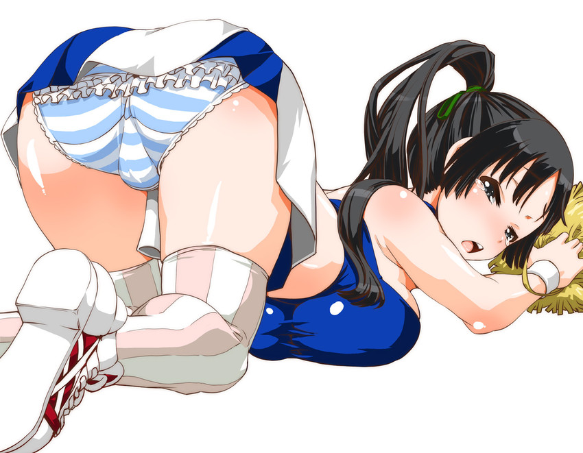 1girls black_hair female k-on! mio_akiyama_(k-on!) panties shinama tagme