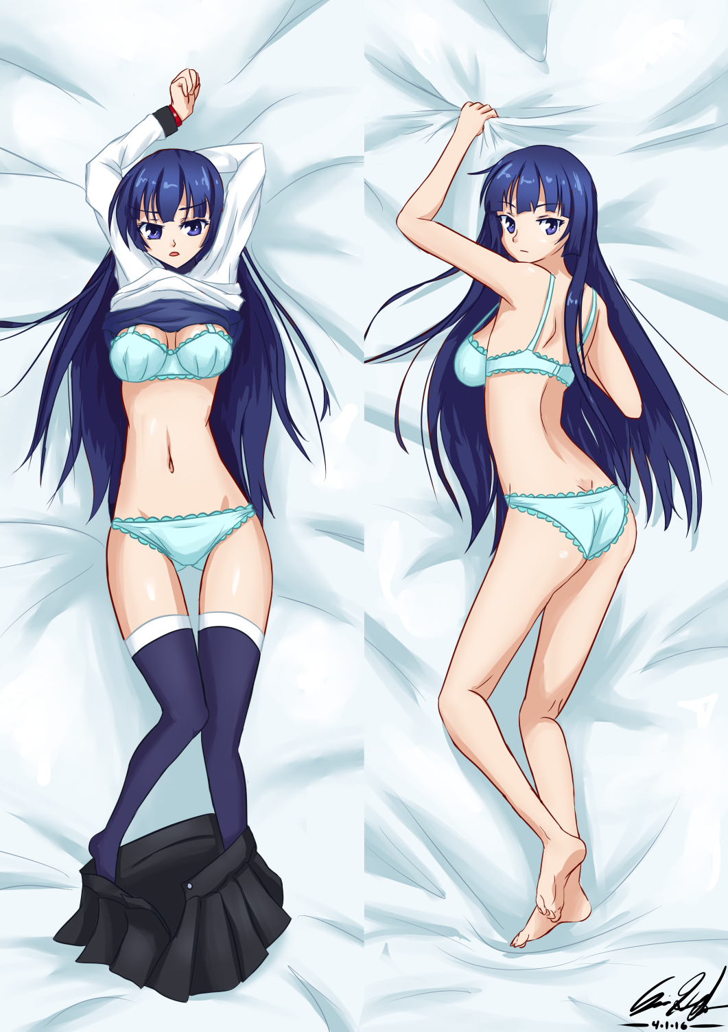 bra clothing dakimakura kampfer panties perverted-dan-hibiki sangou_shizuku skirt