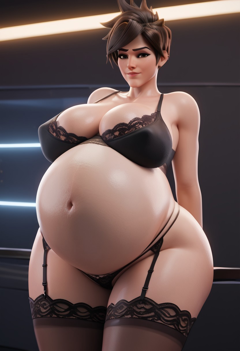 1girls, ai generated, ass, big ass, big breasts, breasts, cleavage, curvy, female, female only, huge ass, huge breasts, jumbo body, large ass, large breasts, large butt, large thighs, lingerie, niduscharger, overwatch, pregnant, prominent tummy, ready to pop, thick thighs, thighs, tracer, venus body, voluptuous, wide hips