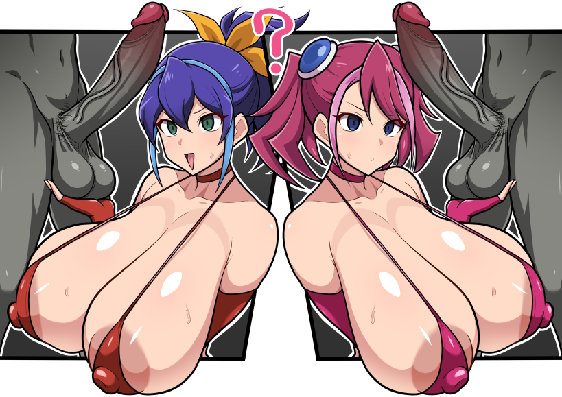 ?, 2boys, 2girls, altered common sense, alternate version available, aqua hair, balls, bikini, black skin, blue eyes, blue hair, brainwashing, change in common sense, cyan hair, dd (artist), edit, empty eyes, erection, fringe, gloves, grabbing, grabbing penis, green eyes, hiiragi yuzu, hips, hypnosis, imminent rape, large breasts, large penis, latex, looking at penis, male, mind control, multicolored hair, open mouth, pink hair, ponytail, pubic hair, purple hair, ribbon, serena (yu-gi-oh! arc-v), slave, slave girl, smile, standing, sweat, sweatdrop, teenager, teeth, twintails, unaware hypnosis, uncensored, voluptuous, yu-gi-oh!, yu-gi-oh! arc-v, zuzu boyle