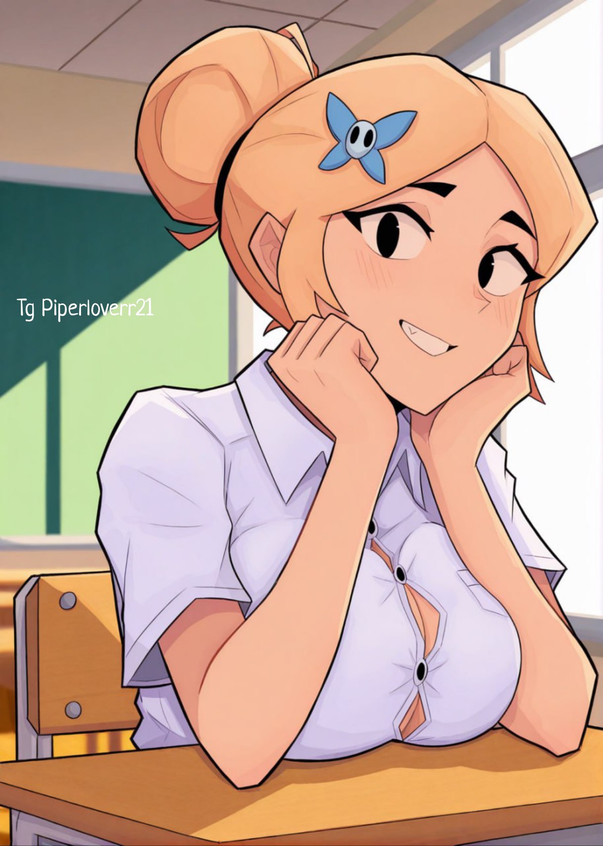 ai generated, brawl stars, breasts, piper (brawl stars), piperloverr21, tagme