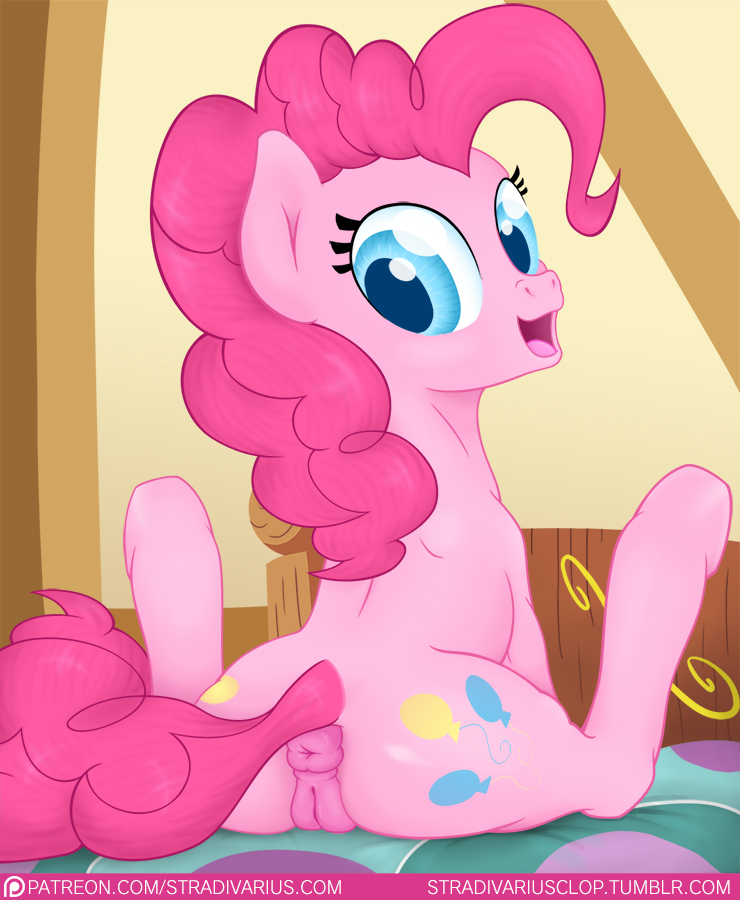 2016 anatomically_correct anatomically_correct_pussy animal_genitalia animal_pussy anus ass cutie_mark earth_pony equine equine_pussy female feral friendship_is_magic hair horse inside long_hair mammal my_little_pony open_mouth patreon pink_hair pinkie_pie_(mlp) pony pussy sitting solo stradivarius