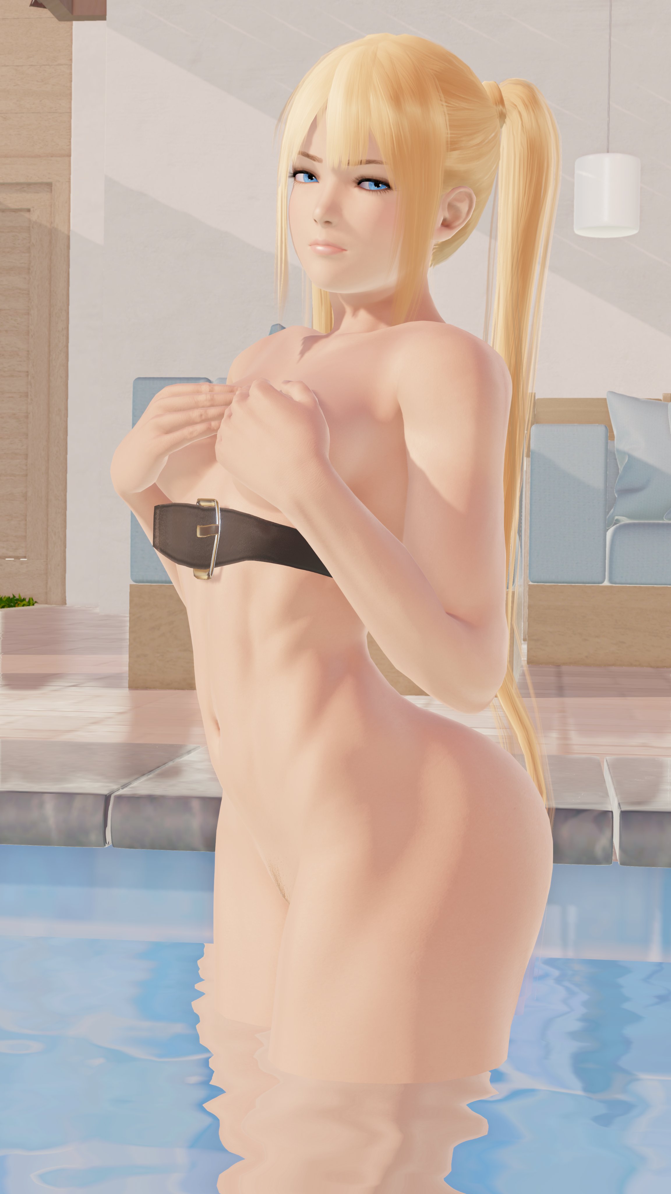 3d, adnarimydeth, blonde hair, blue eyes, dead or alive, marie rose, muscular, muscular female, solo, solo female, tagme