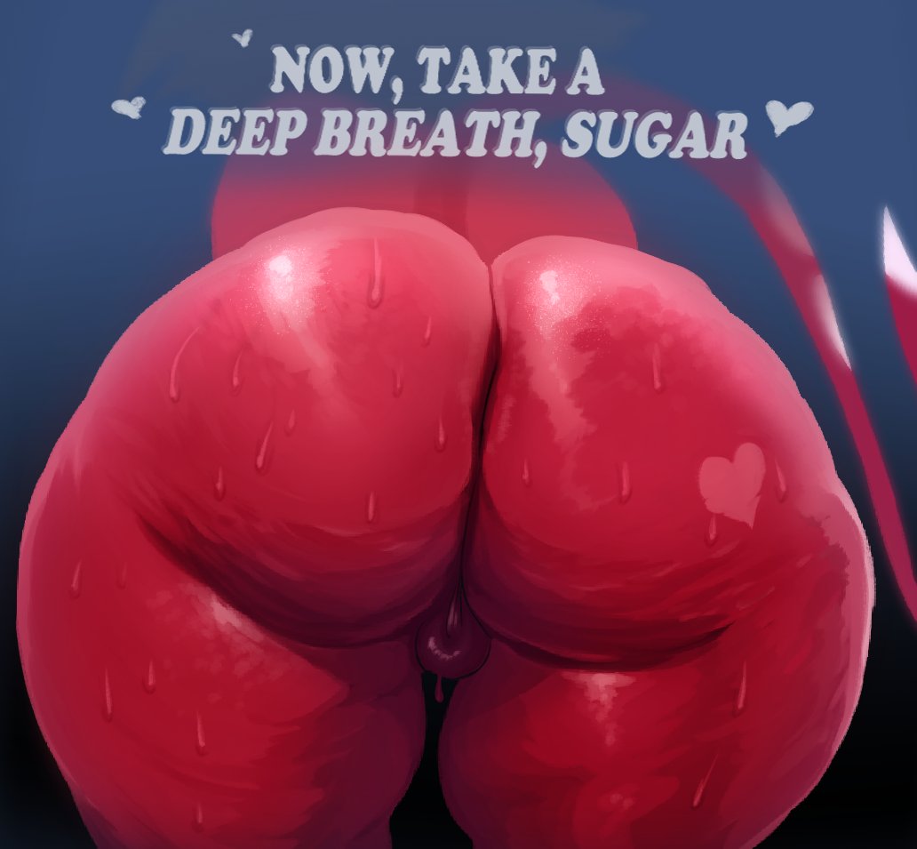 apple butt, ass, ass focus, big ass, big booty, booty, butt focus, female, gluteal fold, helluva boss, huge ass, huge booty, imp, intergluteal cleft, large ass, large booty, mesmerizing ass, millie (helluva boss), poorly tagged, red skin, spindlehorse toons, sweat, sweaty, sweaty ass, sweaty body, tagme, thick thighs, vivziepop, waffafries, wide hips
