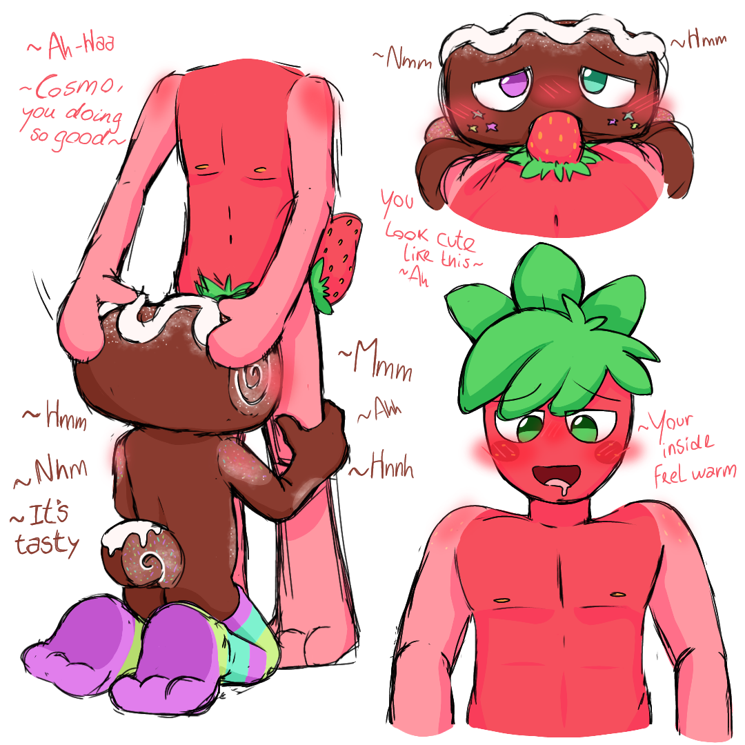 blowjob, cosmo (dandy's world), dandy's world, dandys world, dick, fruitcake (dandy's world), gay, sex, sprout (dandy's world), sucking penis