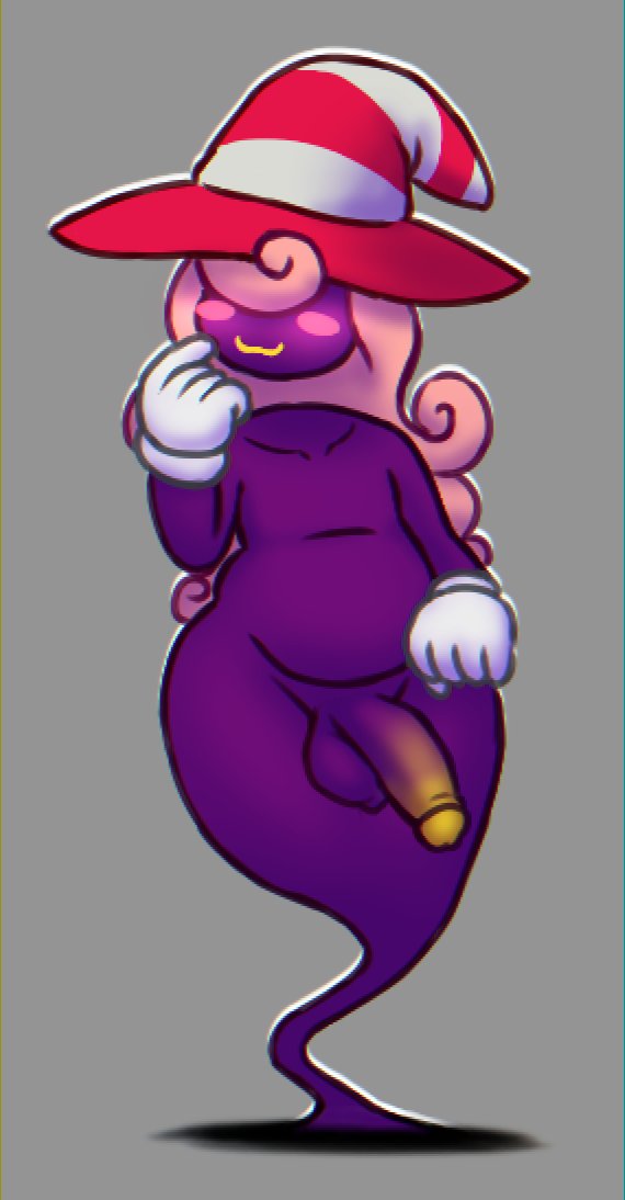 1futa, 1girls, balls, big penis, bnuyafterdark, bottom heavy, chubby, chubby futa, futa only, futanari, mario (series), paper mario, paper mario: the thousand-year door, penis, shadow siren, thick thighs, trans woman, transfem, vivian (mario), vivian (paper mario), wide hips