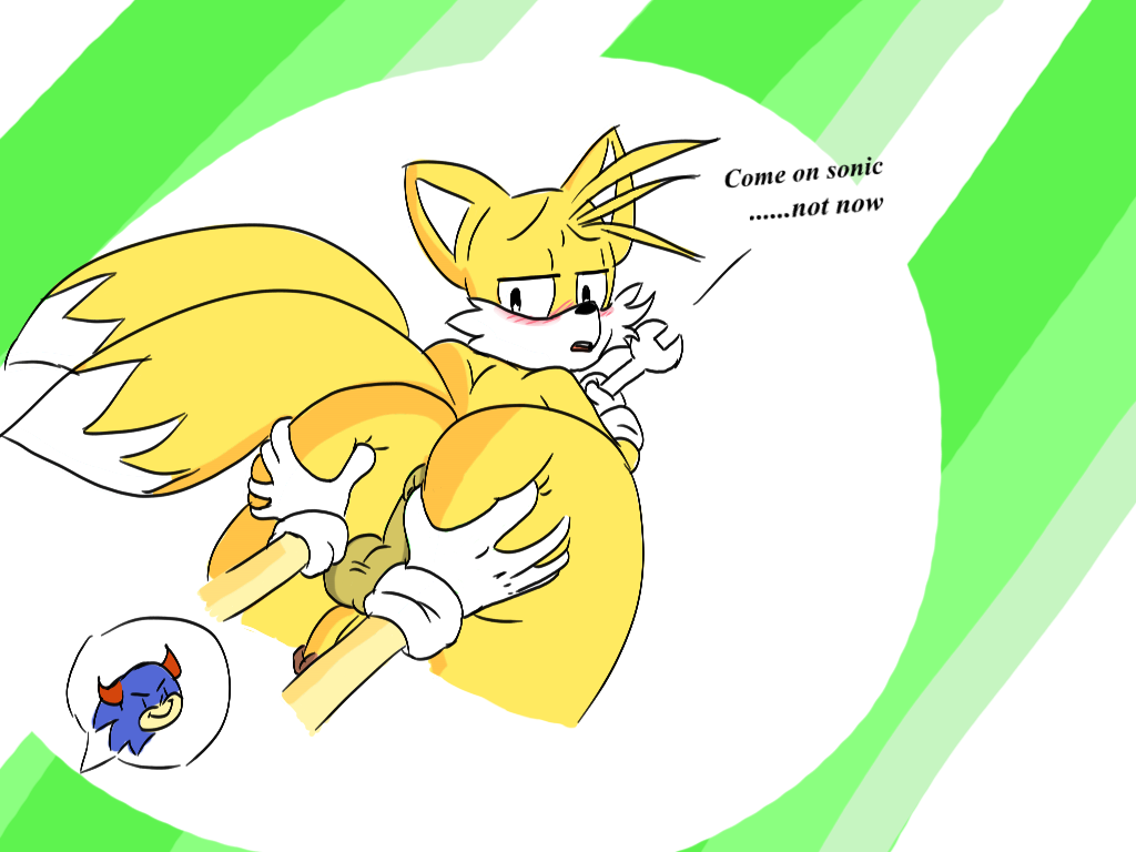 ass ass_grab balls big_ass blue_fur blush canine color cute edude fox fur furry furry_only furry_tail hedgehog male_only mammal multiple_tails penis sonic_(series) sonic_the_hedgehog tail taillove_(artist) tails text twink