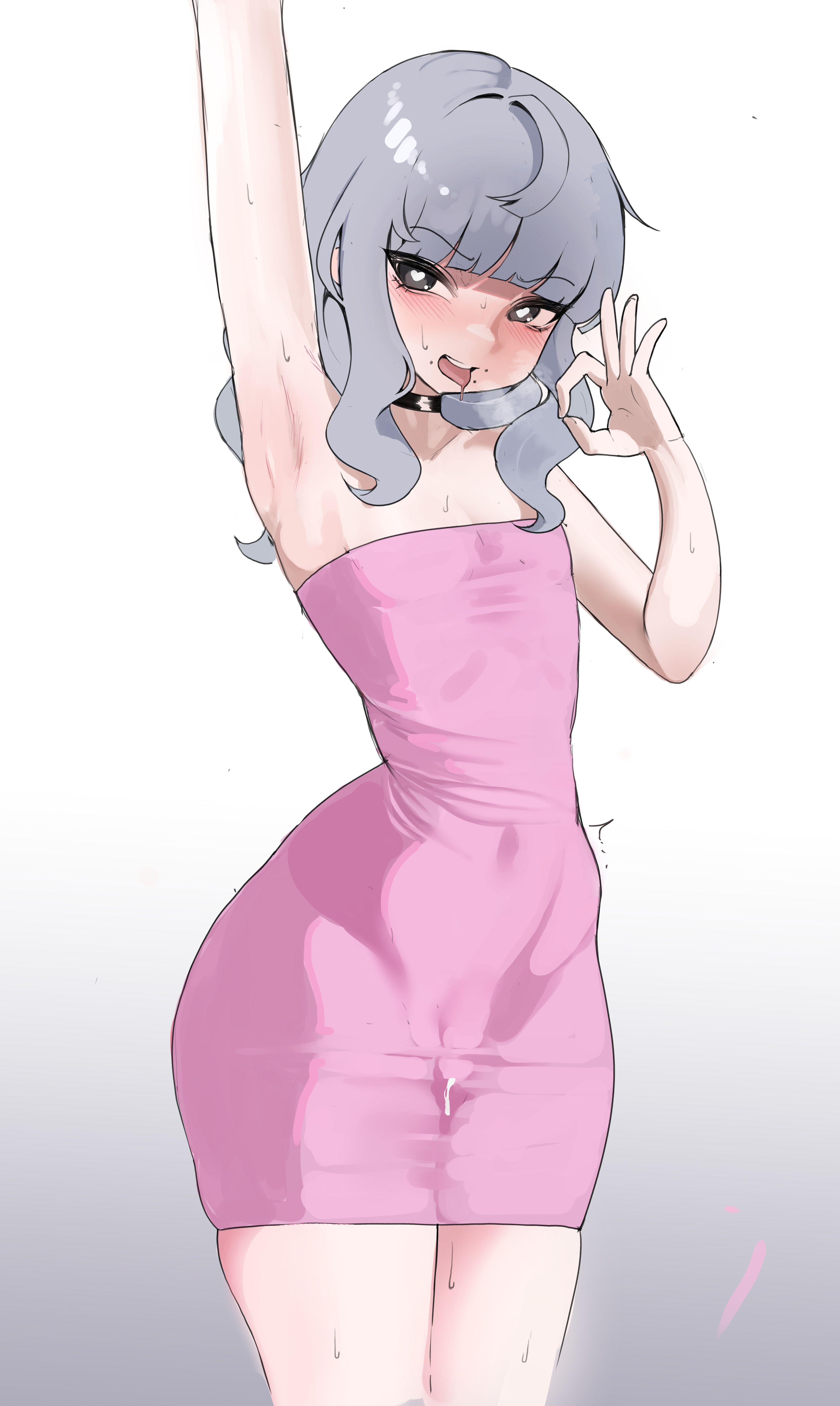1dickgirl, armpit, armpit fetish, armpits, big thighs, bulge, bulge through clothing, bulge under clothes, cock, cum, cum through clothes, cumshot, dick, dickgirl, fear and hunger, fear and hunger: termina, fellatio gesture, flat chest, flat chested, futa focus, futa only, futanari, heart-shaped pupils, leaking cum, marina (fear and hunger), penis outline, penis under clothes, precum, precum drip, precum through clothing, presenting armpit, rockettuna, small penis, sweat, sweatdrop, sweating, sweaty, thick legs, thick thighs, thunder thighs, thunderthighs, towel, towel only, transfem, wide hips, wide thighs