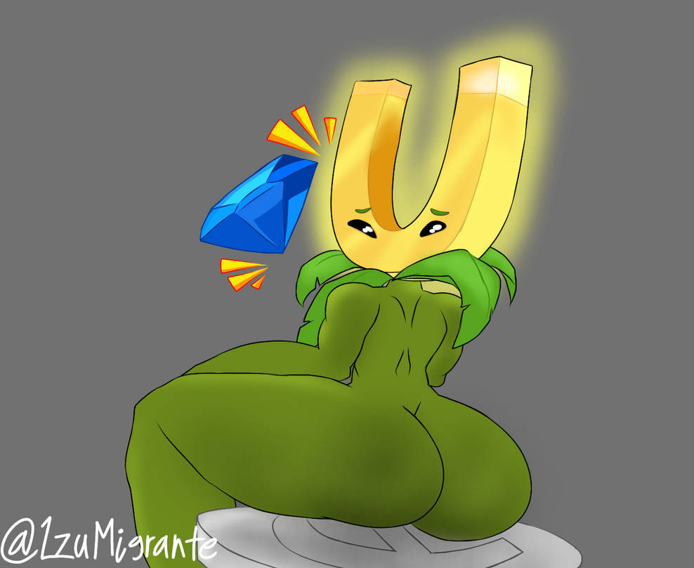 1girls anthro anthrofied ass breasts breasts female flora_fauna gold_magnet_(pvz) izuok plant plant_girl plant_humanoid plantie plants_vs._zombies plants_vs_zombies popcap_games pussy