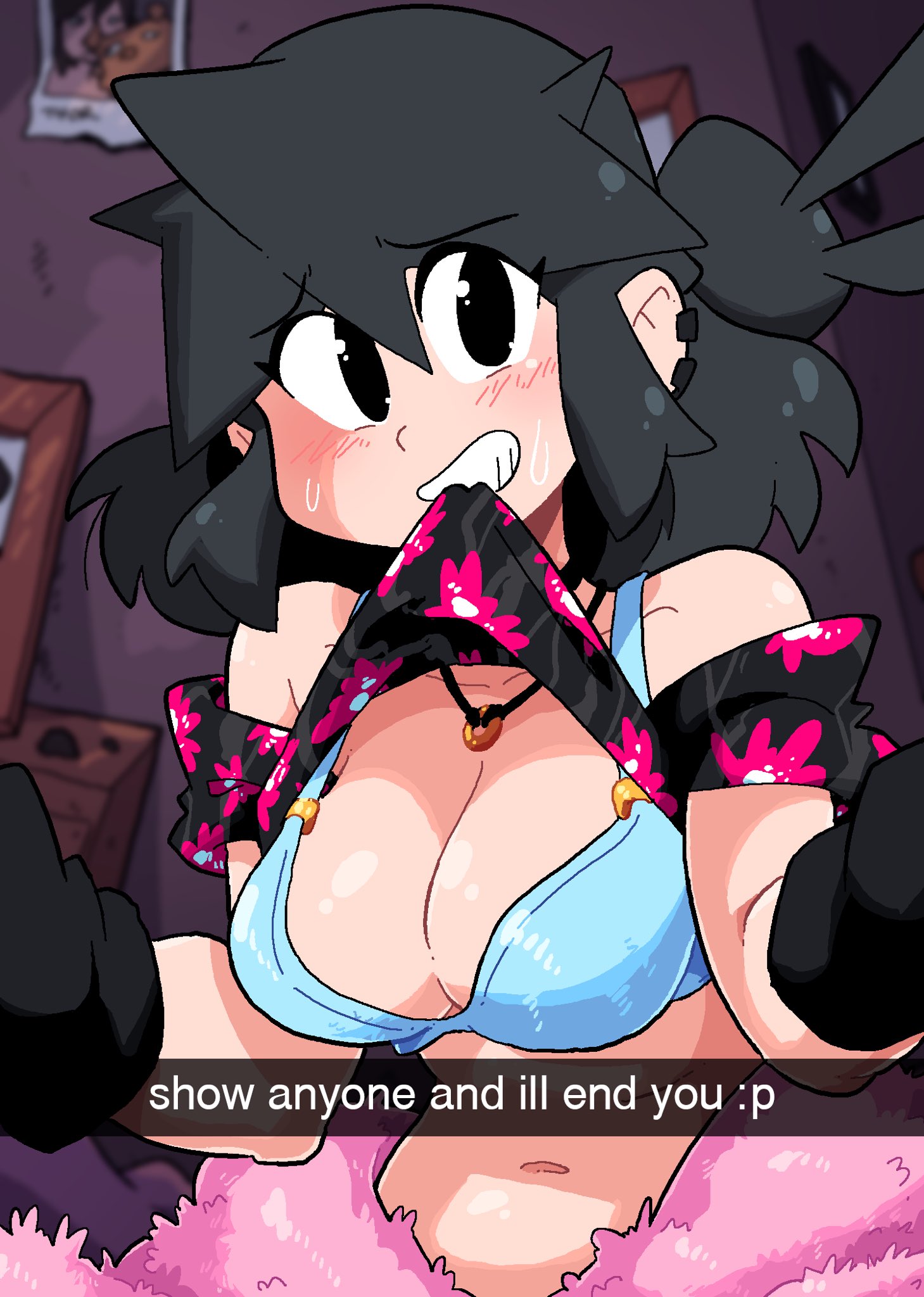 bra, breasts, female, lucia (scott malin), original, original character, scott malin, tagme, tits out