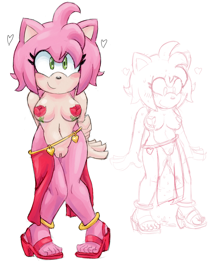 2016 amy_rose anthro big_breasts breasts extraspecialzone female hedgehog mammal pink_hair pussy solo sonic_(series)