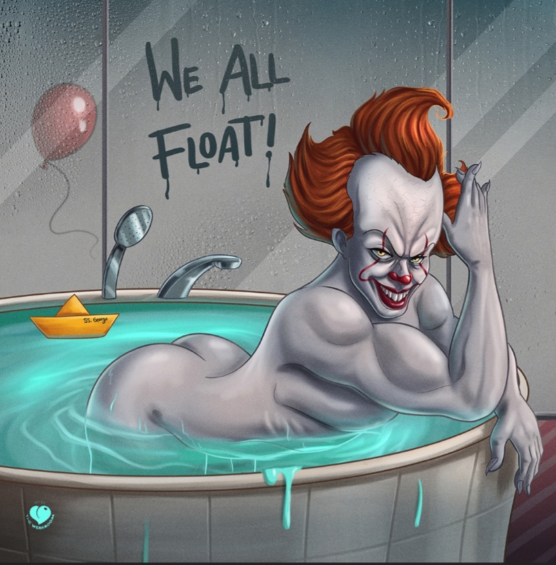 clown, meme, pennywise, tagme, the werkroom, we all float