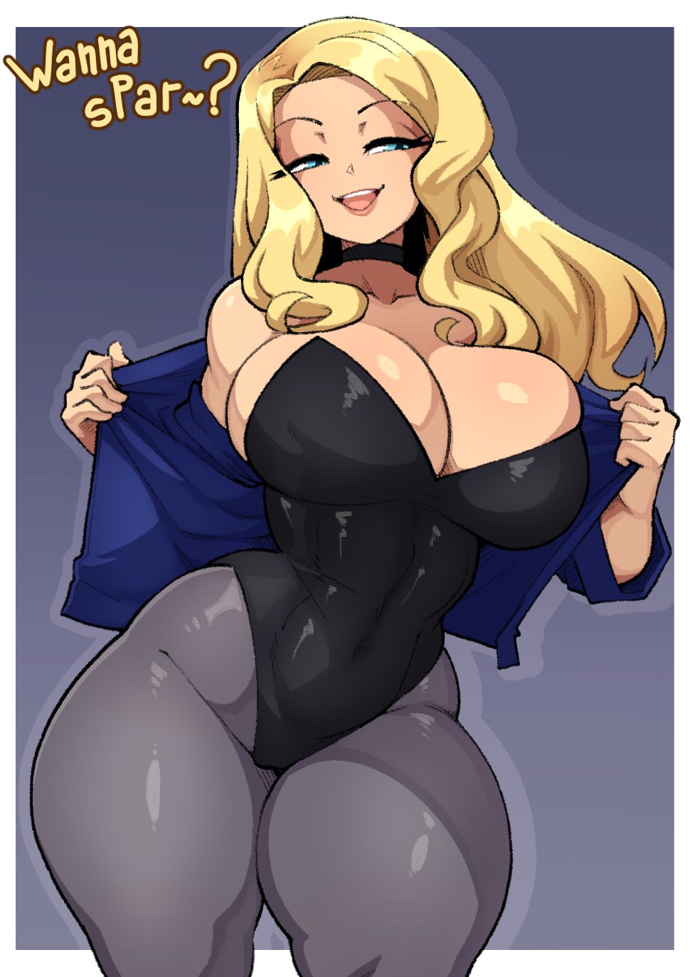 1girls, black canary, blonde hair, breasts, dc, dc comics, english text, female, female focus, female only, justice league, justice league unlimited, large breasts, light skin, light-skinned female, solo, text, the yeager, theyeager, thick thighs, thighs, wide hips