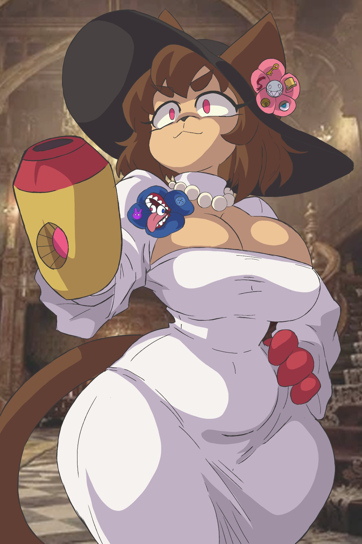 1girls, anthro, ass, big breasts, breasts, coloringchips, crossover, female, female focus, female only, gameoverse, glitch productions, huge ass, huge breasts, kit (gameoverse), large ass, large breasts, solo, thick thighs, thighs, wide hips